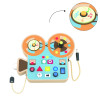 Retro Camera Wooden Busy Board for Toddlers,Montessori Sensory Activity Panel