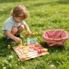 Custom Wooden Picnic Playset, Pretend Play Food for Kids-Kidmerry