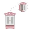 Custom Pink Princess Wooden Doll Wardrobe | Miniature Closet for 18-Inch Dolls