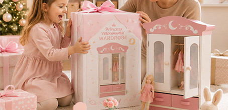 Two girls sharing imaginative dollhouse play, a perfect everyday activity