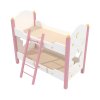 Custom Dreamy Star & Moon Wooden Doll Bunk Bed for 18-Inch Dolls