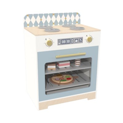 Custom Diamond Wooden Oven Toy Stove Play | 45cm Pretend Cook Set for 3+