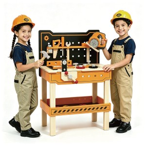 Custom  Wooden Tool Bench Kids Simulation STEM Tool Workbench Playset