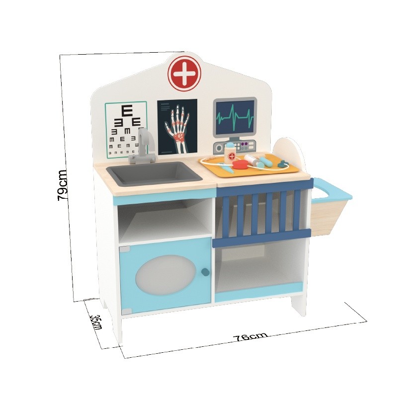 wooden doctor play station size