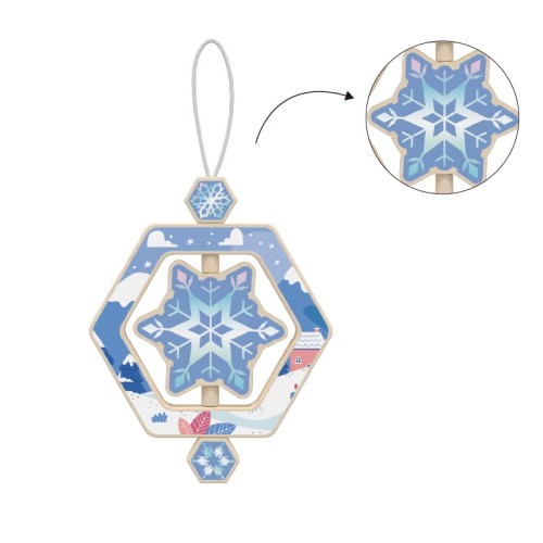 Custom Wooden Snowflake Ornament Toy for Kids | Sensory Hanging Decor for Christmas & Nursery