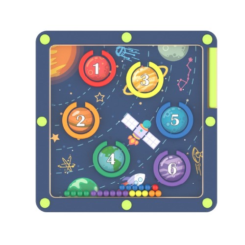 Custom Space Planet Wooden Magnetic Maze Toy | Wooden STEM Early Learning & Fine Motor Skills Toy