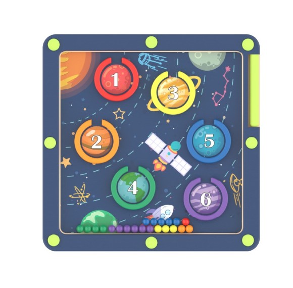 Custom Space Planet Wooden Magnetic Maze Toy | Wooden STEM Early Learning & Fine Motor Skills Toy