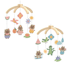 Wooden baby crib mobile