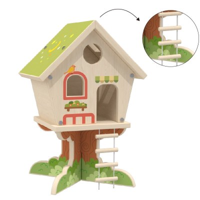 Custom Forest Treehouse Wooden Doll House for Kids Pretend Play Role Play Toy