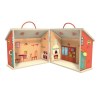 Custom Foldable Forest Gnome Doll House with Animal Figures for Kids Pretend Play