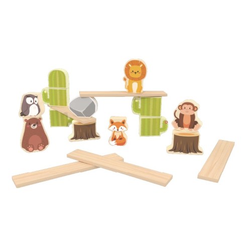 Custom Forest Animal Wooden Balance Stacking Building Blocks for Kids STEM Fine Motor Skills Toy