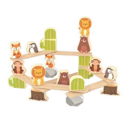 Custom Forest Animal Wooden Balance Stacking Building Blocks for Kids STEM Fine Motor Skills Toy