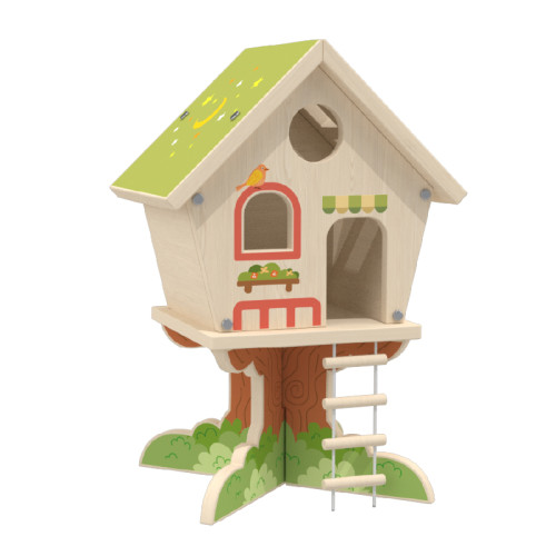 Custom Forest Treehouse Wooden Doll House for Kids Pretend Play Role Play Toy
