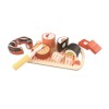 Custom Wooden Sushi Cutting Toy with Chopping Board for Kids Kitchen Role Play