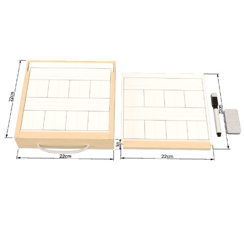 Custom Wooden Magnetic Tangram Puzzle Shape Building Blocks Double-Sided Dry Erase Board Toy