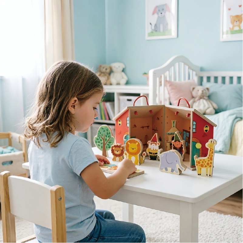 Doll House with Animal Figures