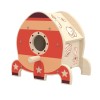 Custom Wooden Birdhouse Ball Drop Toy with Space Print Cause & Effect Learning for Toddlers 1+