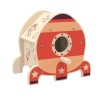 Custom Wooden Birdhouse Ball Drop Toy with Space Print Cause & Effect Learning for Toddlers 1+