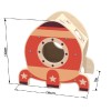 Custom Wooden Birdhouse Ball Drop Toy with Space Print Cause & Effect Learning for Toddlers 1+