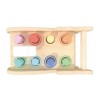 Custom Wooden Whale Pounding Bench with 8 Macaron Pegs & Wave Hammer for Toddlers 1-3Y