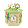 Custom Forest Farm Hexagonal Wooden Activity Cube with Detachable Bead Maze Top for Toddlers 1-4Y