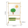 Custom Wooden Double-Sided Transparent Art Easel with Water Doodle & Whiteboard for Kids 2-8Y