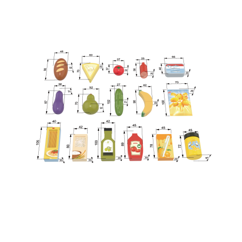 Custom Wooden Play Food Set with Carry Bag, Pretend Play Toys for Toddlers