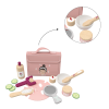 Custom Wooden Pretend SPA set for Girls,Beauty Role Play Kit with Carry Case