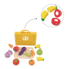 Custom Wooden Cutting Play Food Set for Kids,food learning Toy with Carry Case