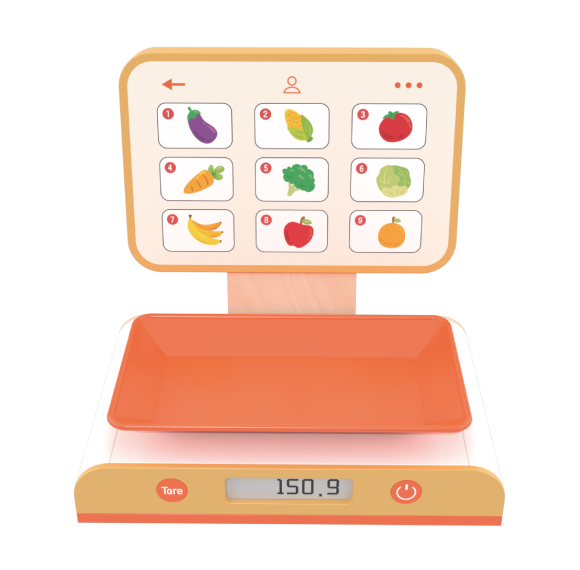 Custom Wooden Pretend Scale,Supermarket Play Weighing Toy-Kidmerry