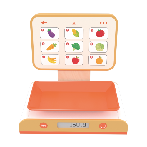 Custom Wooden Pretend Scale,Supermarket Play Weighing Toy-Kidmerry