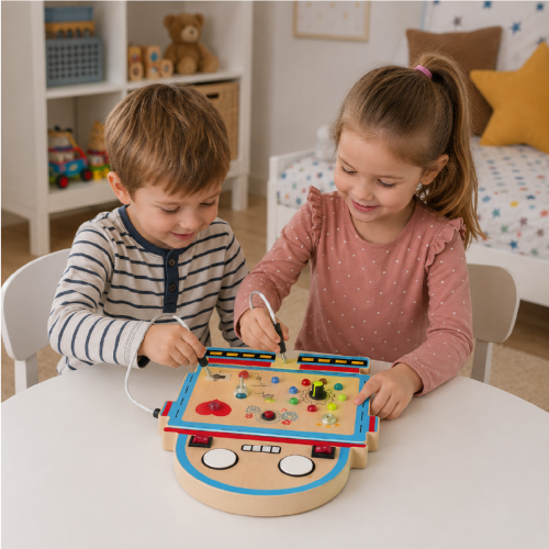 Custom Robot Wooden Busy Board for Toddlers,Montessori Sensory Activity Panel
