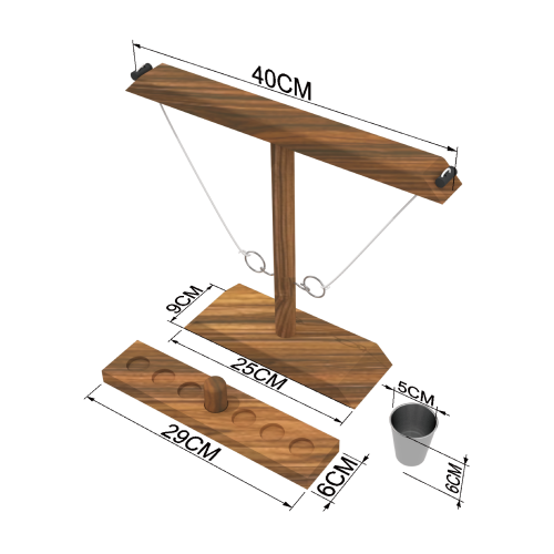 Custom Wooden Ring Toss Game,Hook and Ring Throwing Game for Adults Kids