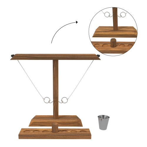 Custom Wooden Ring Toss Game,Hook and Ring Throwing Game for Adults Kids