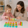 Custom Wooden Shape Sorter Toy with Sorting Cards,Color Sorting Sensory Toys
