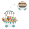 Custom Wooden Ice Cream Cart Toy for Kids, Pretend Play Food Truck for Toddlers