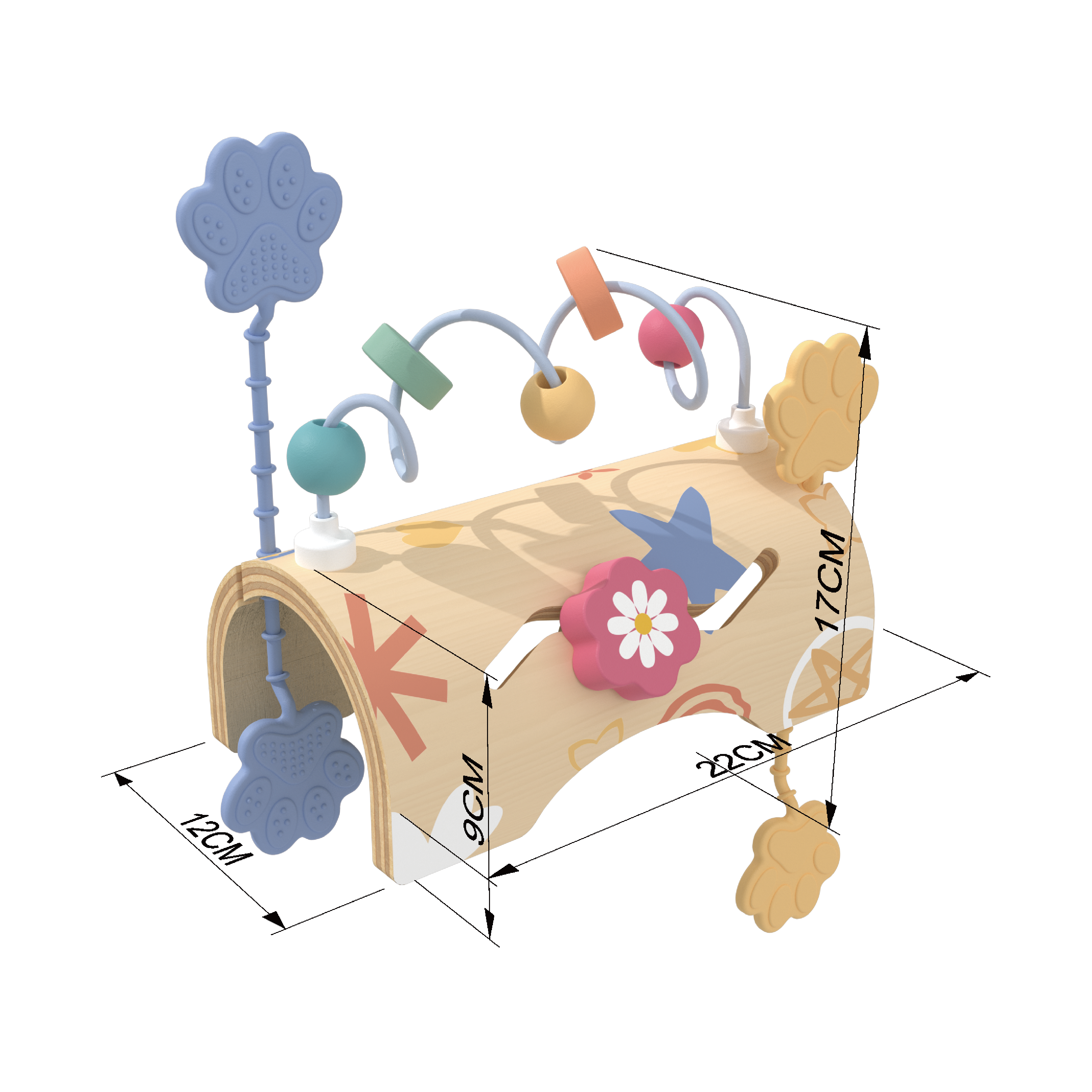 Wooden bead maze