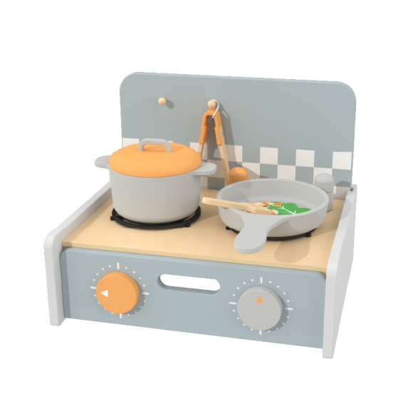 Custom 3-in-1 Wooden Kitchen Toy, Pretend Play Kitchen Set for Toddlers