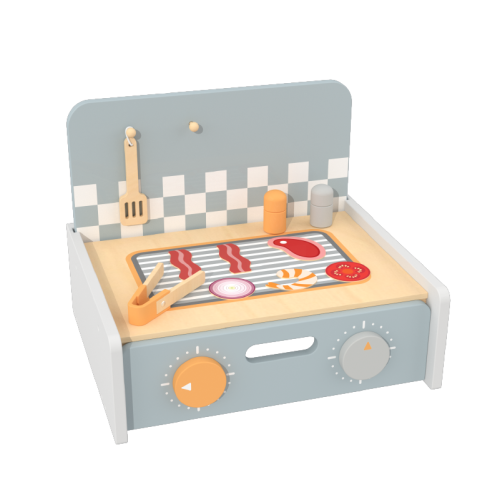 Custom 3-in-1 Wooden Kitchen Toy, Pretend Play Kitchen Set for Toddlers