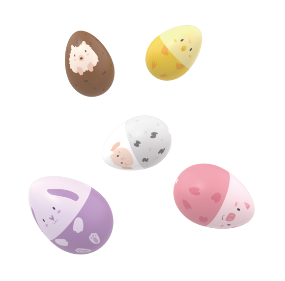 Custom Wooden Egg Shaped Weeble Wobble Baby Toys,Animal Wobble Toy Set- Kidmerry