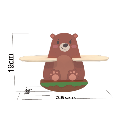 Custom Animal Wooden Balance Stacking Toy, Montessori STEM Learning for Kids