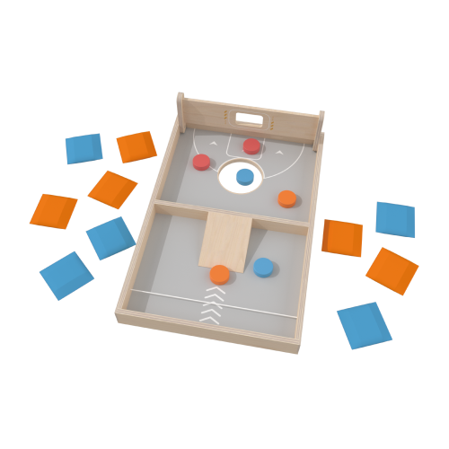 Custom 2-in-1 Mini Desktop Cornhole Game, Montessori Sling Puck Game for Toddlers