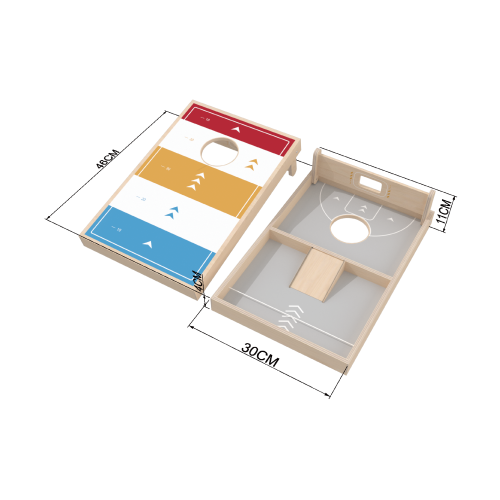 Custom 2-in-1 Mini Desktop Cornhole Game, Montessori Sling Puck Game for Toddlers