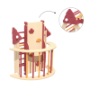 Custom Pikler Triangle Set, Montessori Foldable Wooden Climbing Set for Toddlers