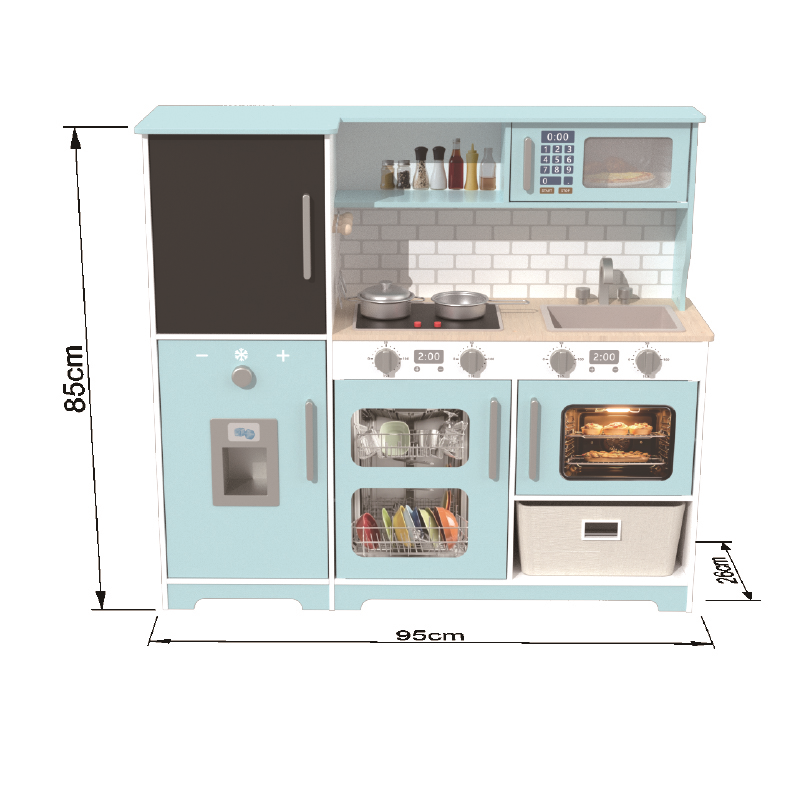 mint green toy kitchen
