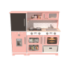 Custom Wooden Play Kitchen Set with Blackboard, Realistic Pretend Play Set