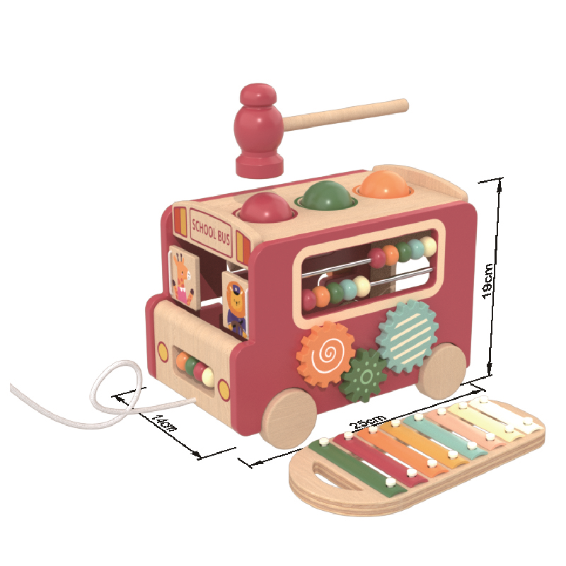 wooden school bus toy
