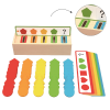 Custom Wooden Shape Sorter Toy with Sorting Cards,Color Sorting Sensory Toys