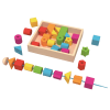 Custom Wooden Beading Box,Shape Sorting & Lacing Toy with Storage Case