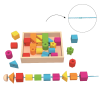 Custom Wooden Beading Box,Shape Sorting & Lacing Toy with Storage Case